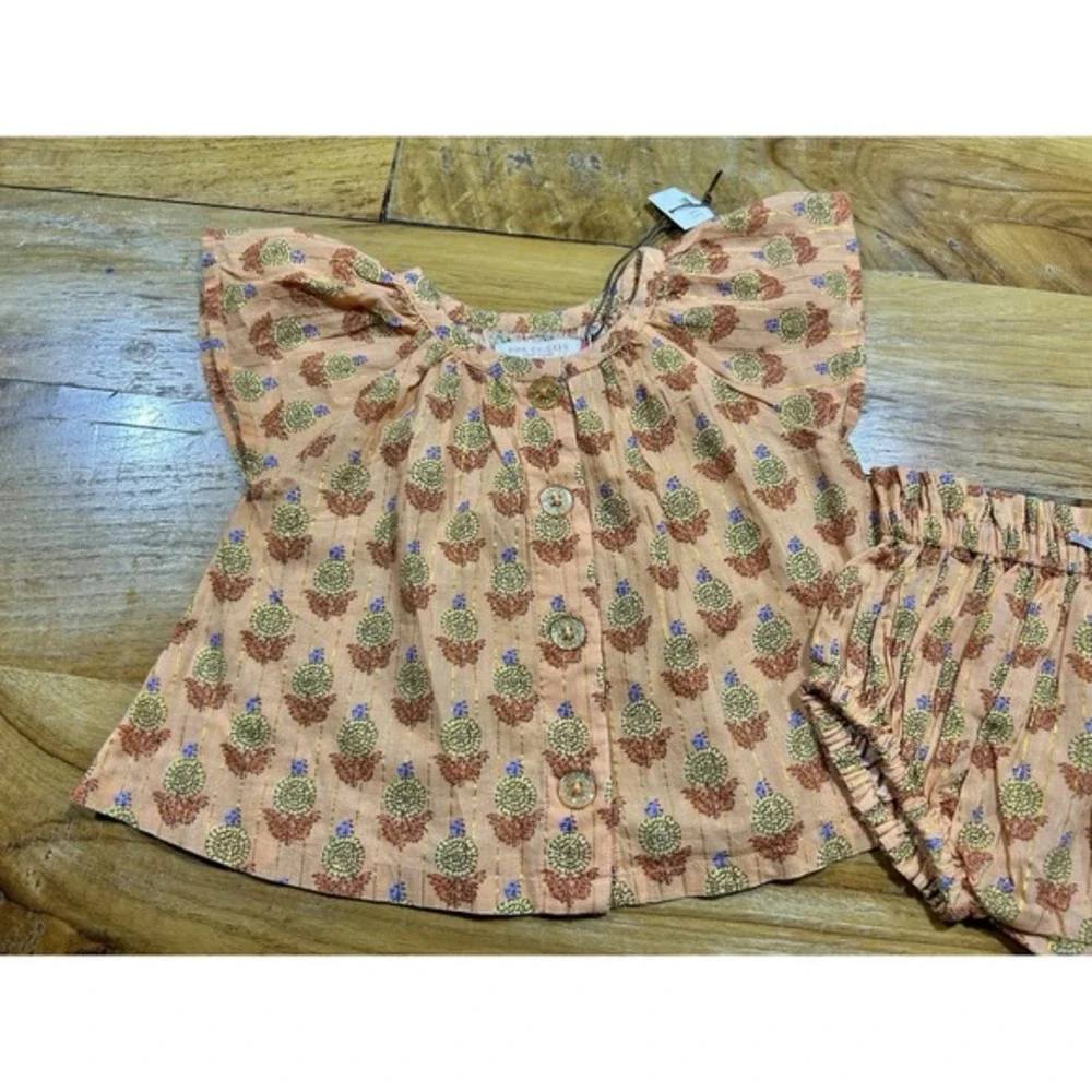 NWT Pink Chicken New York‎ Set Top Bloomers 3-6 Months Boho